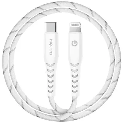 Energea USB-C till Lightning Kabel 1.5m MFI Nyloflex C94 - Vit