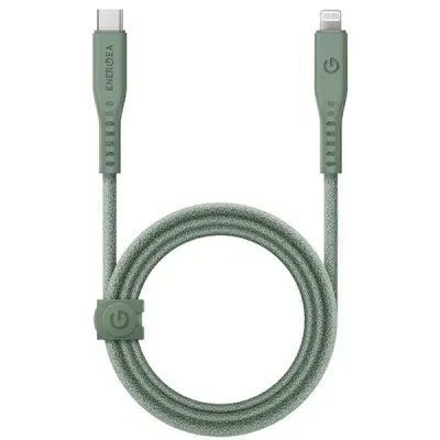 Energea USB-C till Lightning Kabel 60W 3A 1.5m - Grön