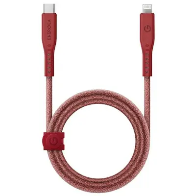 Energea USB-C till Lightning Kabel 60W 3A 1.5m - Röd