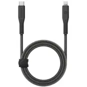 Energea USB-C till Lightning Kabel 60W 3A 1.5m - Svart