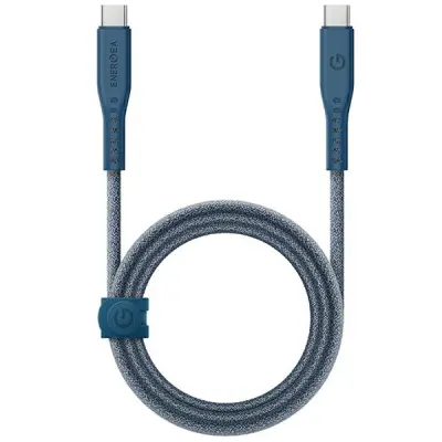 Energea USB-C till USB-C Kabel 240W 5A 1.5m Snabbladdning - Blå