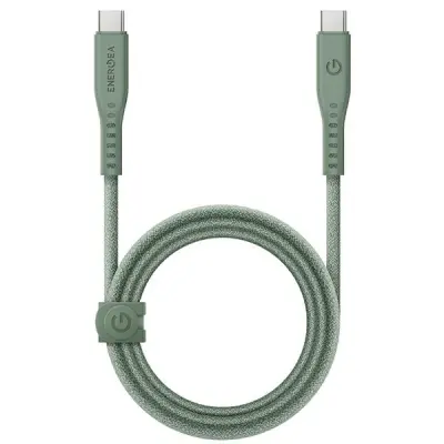 Energea USB-C till USB-C Kabel 240W 5A 1.5m Snabbladdning - Grön