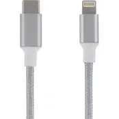 Epzi USB-C till Lightning-kabel - 2 meter - Silver