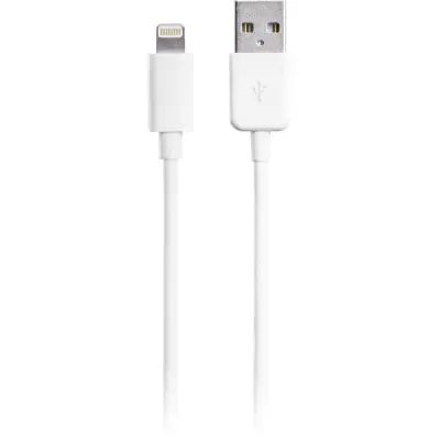EPZI USB-synk/laddarkabel, Lightning, 3m, MFi, vit