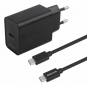 Essentials PD Väggladdare USB-C 20W USB-C Kabel 1m - Svart