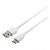 Essentials USB-A - MicroUSB Cable, 1m, Polybag, White