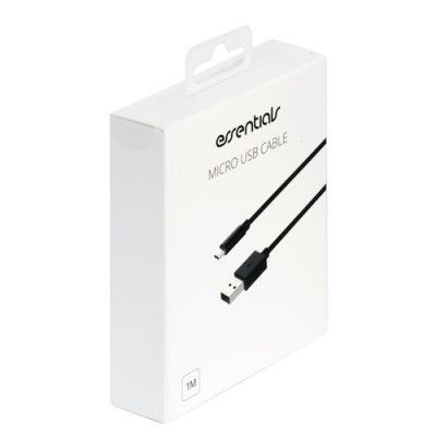Essentials USB-A - MicroUSB kabel, 1m, svart