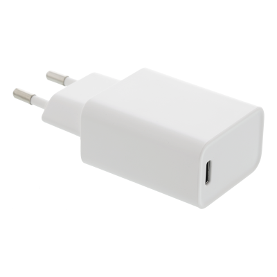 Essentials - Väggladdare PD, 18W USB-C - Vit