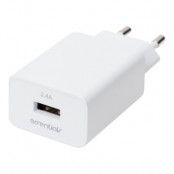 Essentials Wall Charger 12W, 1x USB-A, White