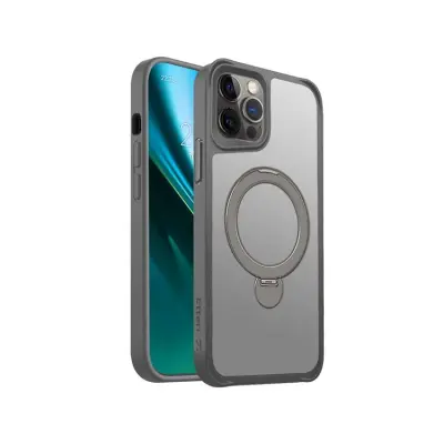 Etteri iPhone 12/12 Pro Mobilskal MagSafe Matt Ring - Grå