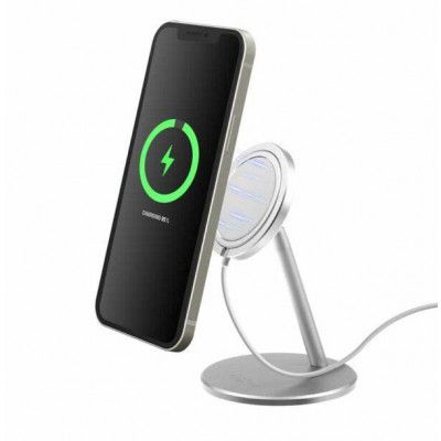 FIXED MagFrame Stand for iPhone MagSafe charging Silver