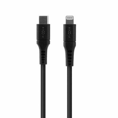 FIXED USB-C Till Lightning Kabel Silicone - Svart