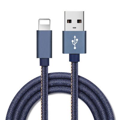 Floveme Jeans USB Lightning Kabel - 30 Cm