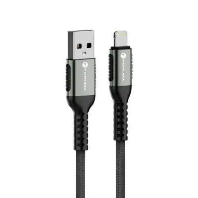 Forcell Kabel USB-A Till Lightning 66W 1.2m - Svart