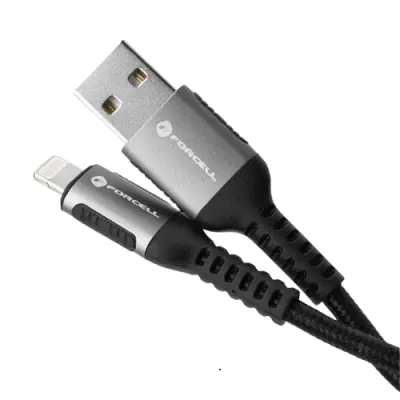 Forcell USB-A till Lightning Kabel 12W 3m 2.4A Cafule - Svart