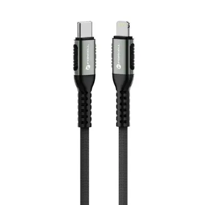 Forcell USB-C - Lightning 27W 3A Kabel 0.5m PD Cafule Svart