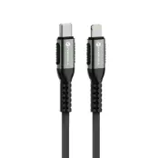 Forcell USB-C till Lightning Kabel 27W 3m PD 3A Cafule - Svart