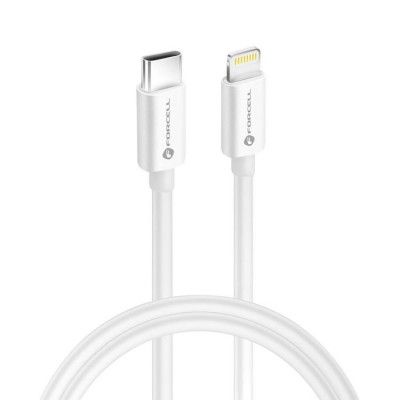 Forcell USB-C till Lightning kabel 30W 1m - Vit