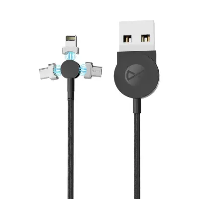 Forever Core 3in1 USB/MicroUSB/Lightning/Typ-C Kabel Magnetic 1m