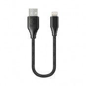 Forever Core MFI USB-A till Lightning kabel 0.2m 2,4A - Svart