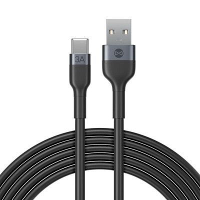 Forever Flexible Kabel USB till USB-C 1m 3A - Svart