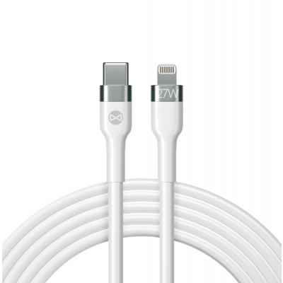 Forever Flexible MFI Kabel USB-C till Lightning 1m 27W - Vit
