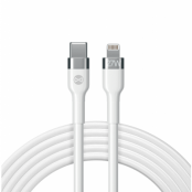 Forever Flexible MFI USB-C till Lightning kabel 1m 27W - Vit