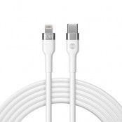 Forever Flexible USB-C till Lightning kabel 1m 20W - Vit