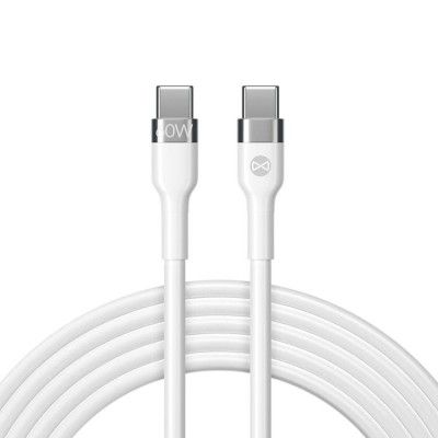 Forever Flexible USB-C till USB-C kabel 1m 60W - Vit