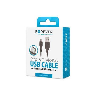 Forever Kabel USB till Micro-USB 1m 1A - Svart