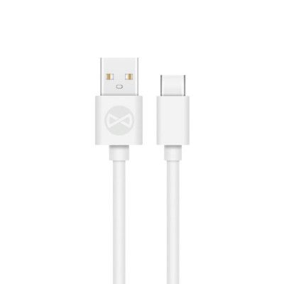 Forever Kabel USB till USB-C 1m 2A - Vit