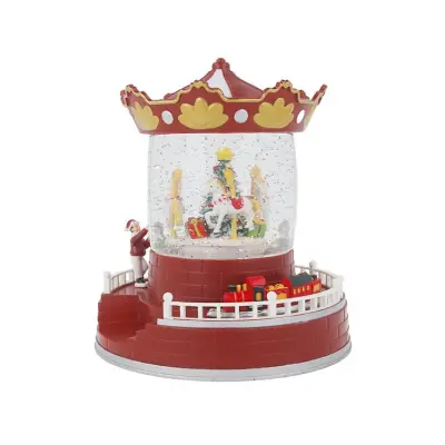 Forever Light Christmas Snow Globe Lykta CAROUSEL FLX-4