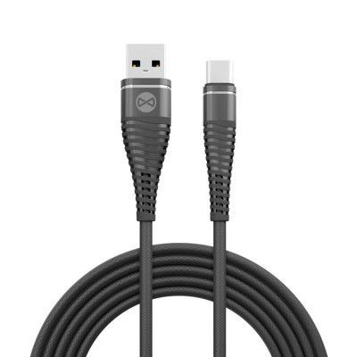 Forever Shark Kabel USB till USB-C 1m 2A - Svart