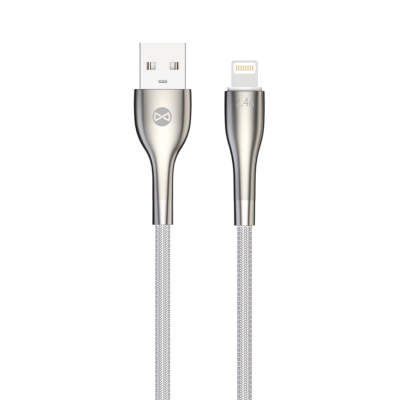 Forever Sleek Kabel USB till Lightning 1m 2,4A - Vit