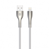 Forever Sleek USB-A till Lightning kabel 1m 2,4A - Vit