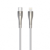 Forever Sleek USB-C till Lightning kabel 1m 27W - Vit