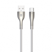 Forever Sleek USB-C till USB-A kabel 1m 3A - Vit