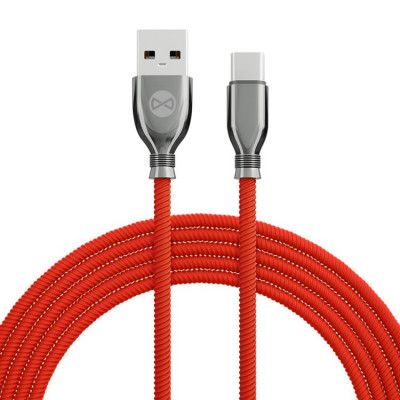 Forever Tornado Kabel USB till USB-C 1m 3A - Röd