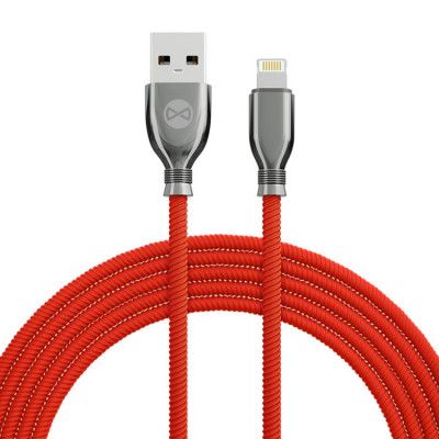 Forever Tornado USB-A till Lightning kabel 1m 3A - Röd