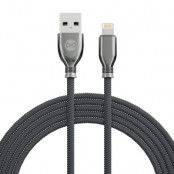 Forever Tornado USB-A till Lightning kabel 1m 3A - Svart