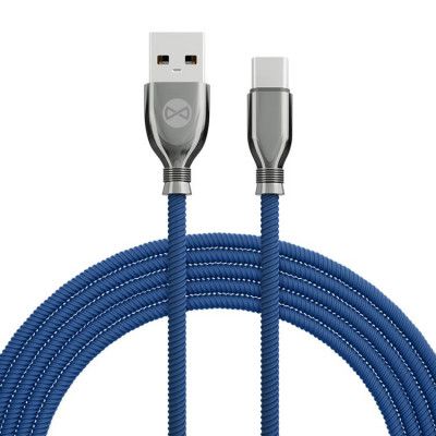 Forever Tornado USB-C till USB-A kabel 1m 3A - Navy