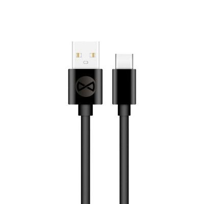 Forever USB-C till USB-A kabel 1m 3A - Svart