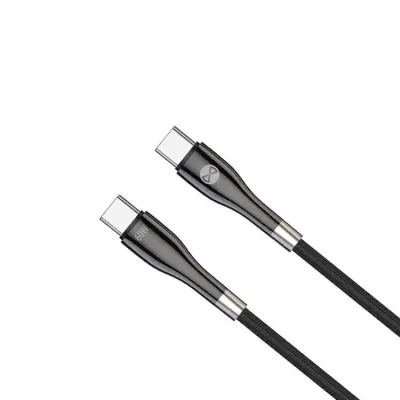 Forever USB-C Till USB-C Kabel 60W 2m Sleek - Svart