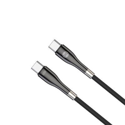 Forever USB-C Till USB-C Kabel 60W 2m Sleek - Svart