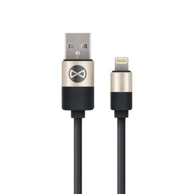 Forever USB Till Lightning 1m Kabel 2A Modern - Svart