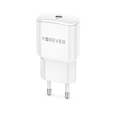 Forever Väggladdare 1x USB-C 20W TC-01 - Vit