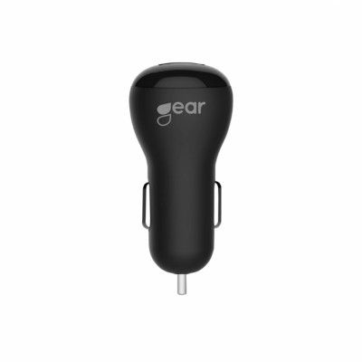 GEAR - Laddare 12/24V 2xUSB 2,4A Svart