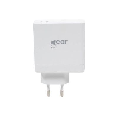 GEAR - Laddare 220V 1xUSB-C PD 45W - Vit