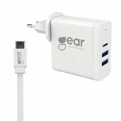 GEAR - Laddare 220V 2xUSB-A 1xUSB-C PD 3.1 60W