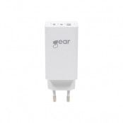 GEAR Laddare GAN 220V 2xUSB-C Plus 1xUSB-A PD 45W + 18W + 3A